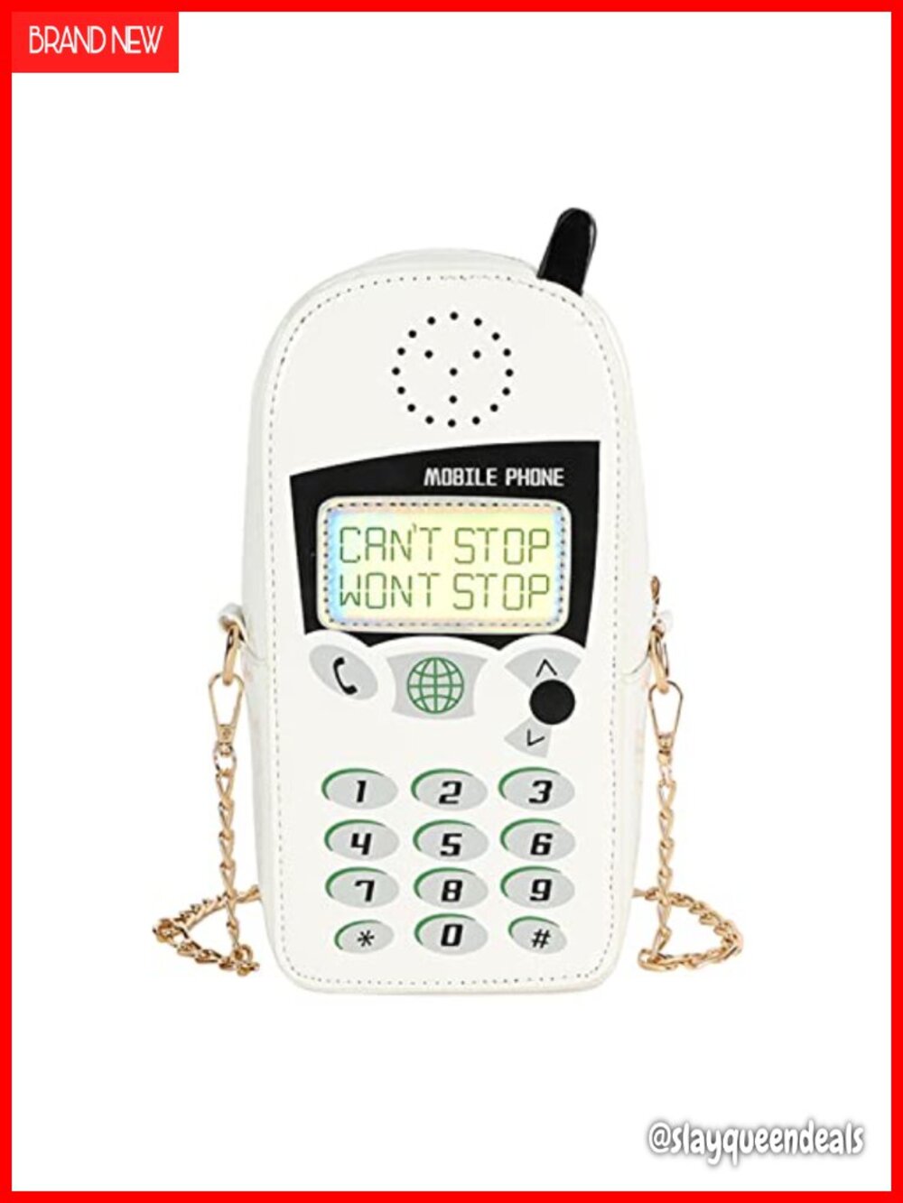 Phone Shaped Crossbody Bag PU Leather Messenger Chain Purse Women Girls
